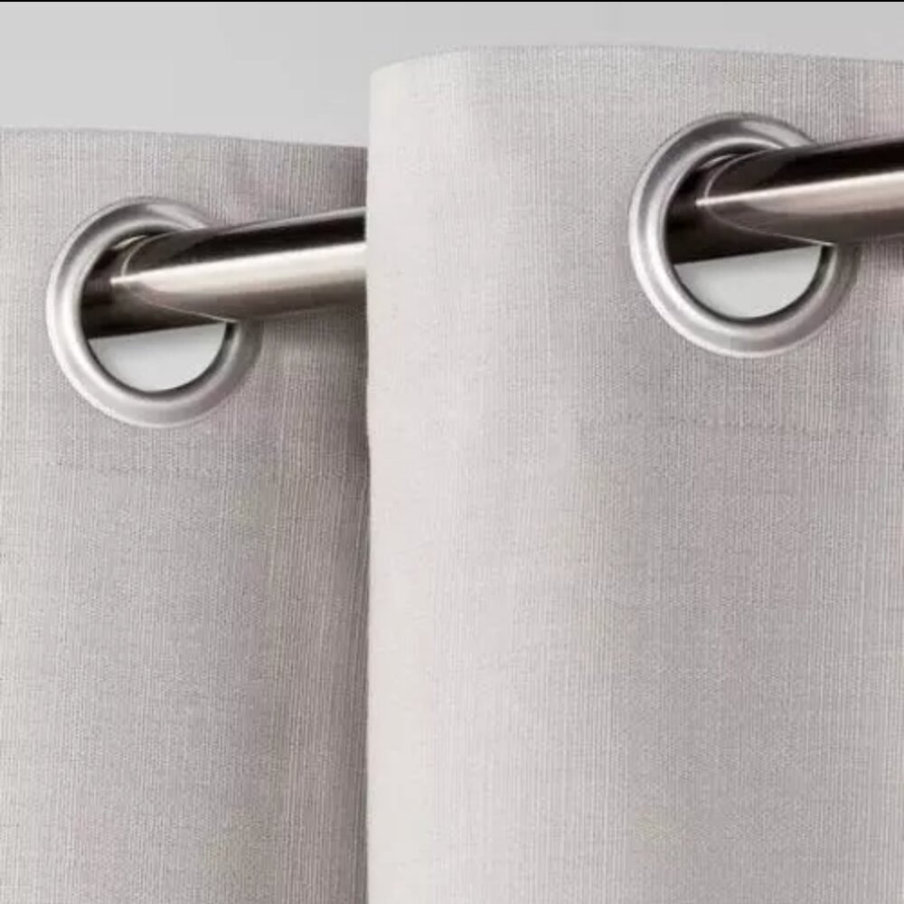 Threshold - Natural Solid Curtain Panel Seagull Gray - 54"x 95" - 100% Cotton